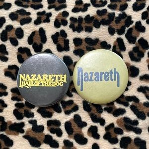 NAZARETH 🎤 Hair of the Dog Vintage Button Pin Pinback Rock Band Love Hurts